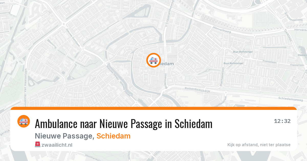 Ambulance naar Nieuwe Passage in Schiedam — 22 jun 2026