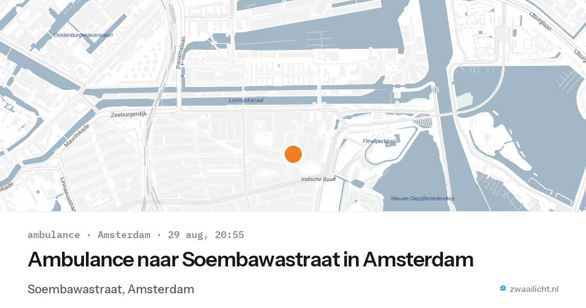 Ambulance naar Soembawastraat in Amsterdam — 29 aug 2026