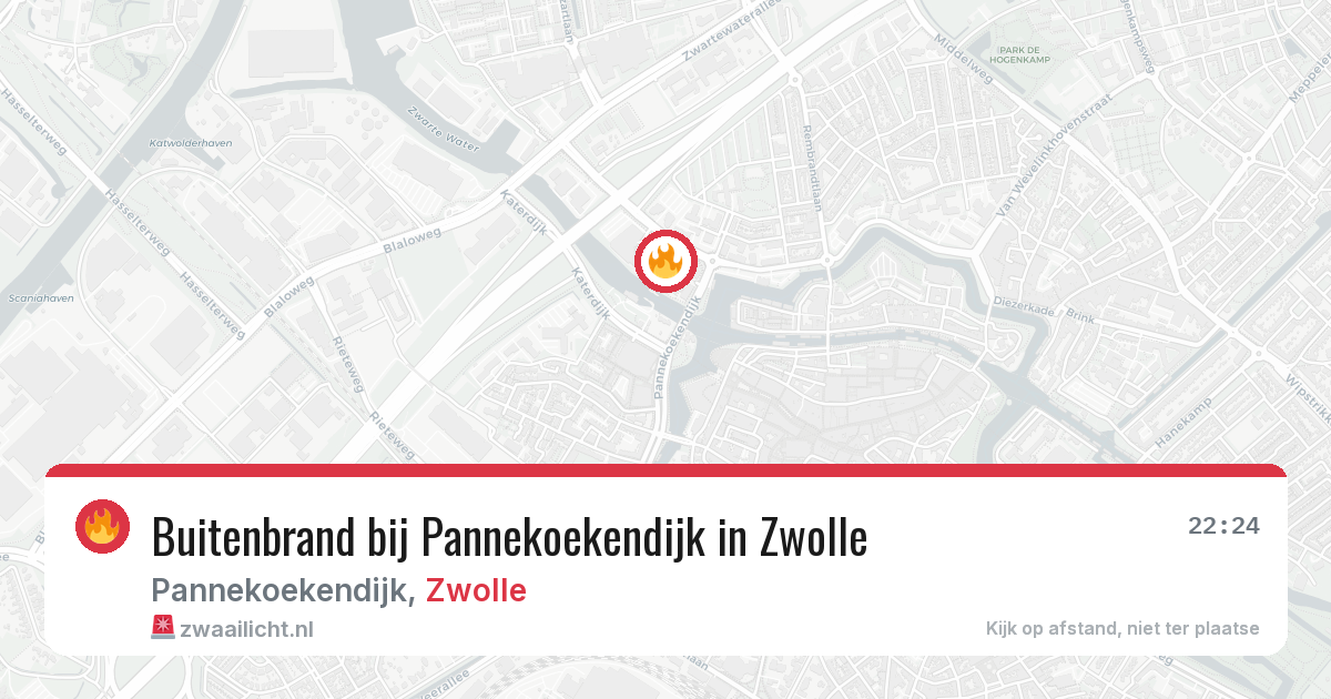 Buitenbrand bij Pannekoekendijk in Zwolle — 25 jun 2026