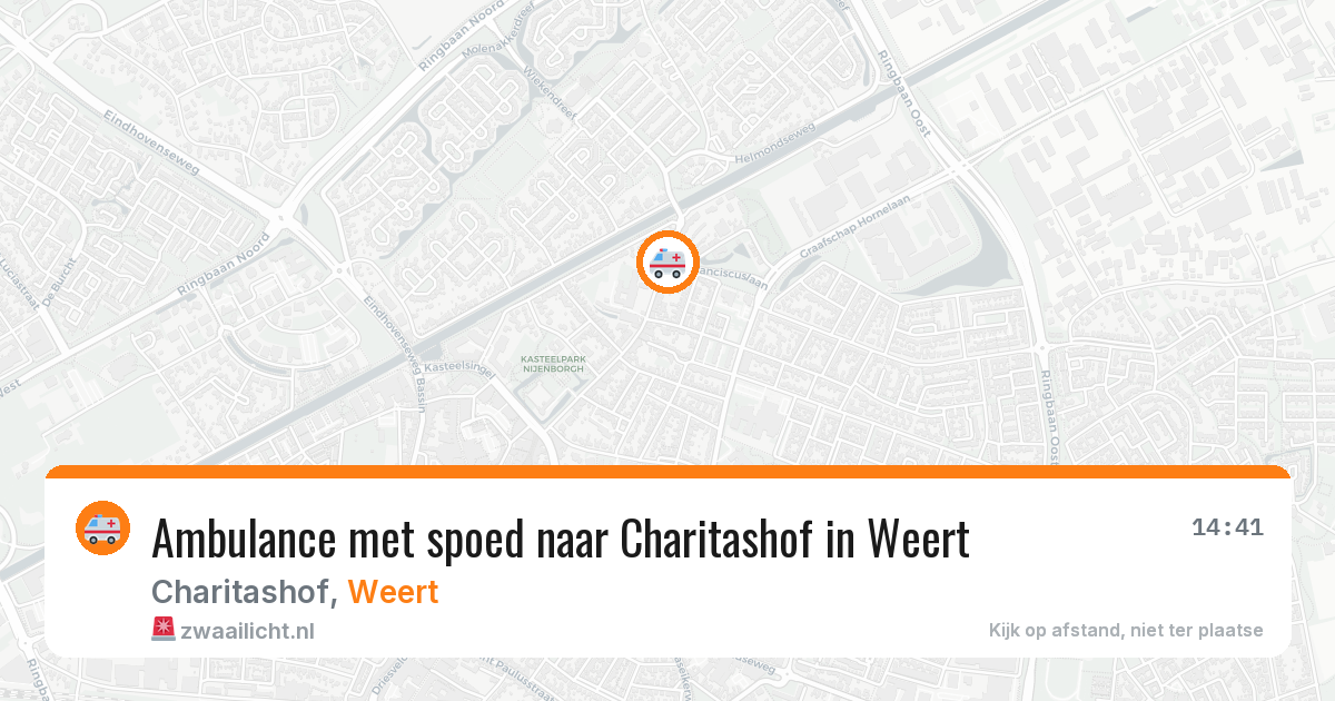 Ambulance met spoed naar Charitashof in Weert — 9 jul 2026
