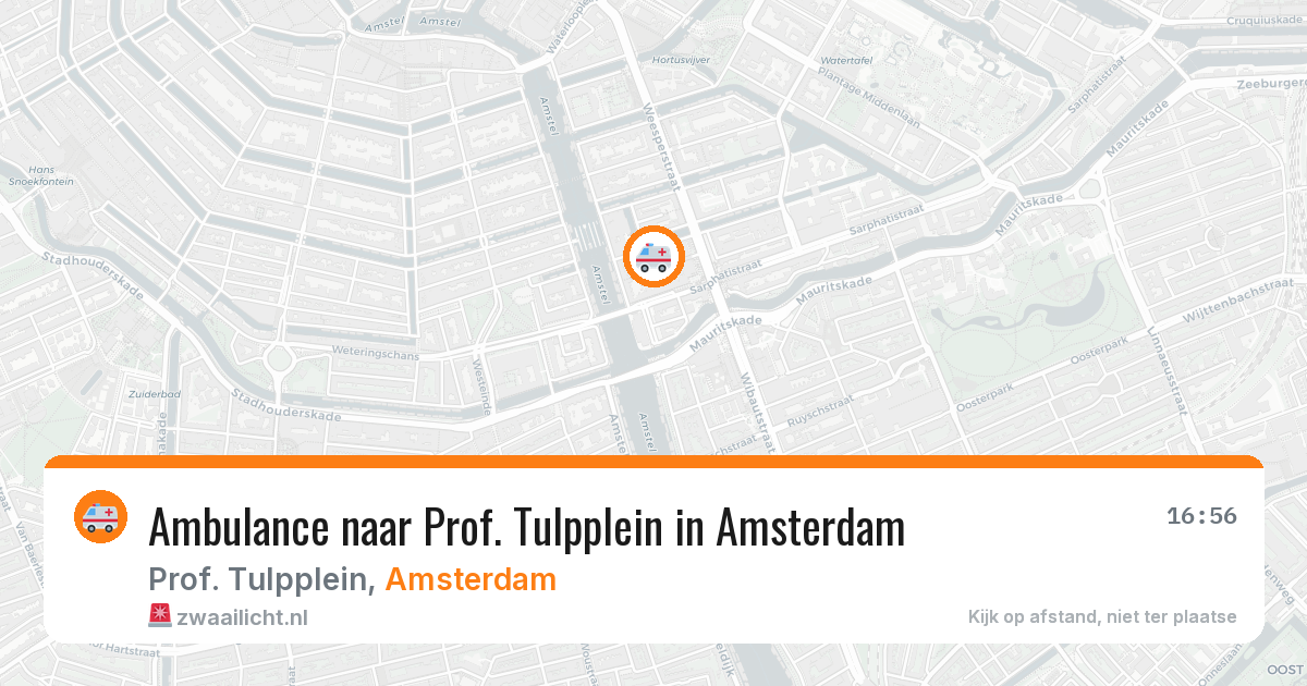 Ambulance naar Prof. Tulpplein in Amsterdam — 8 feb 2026