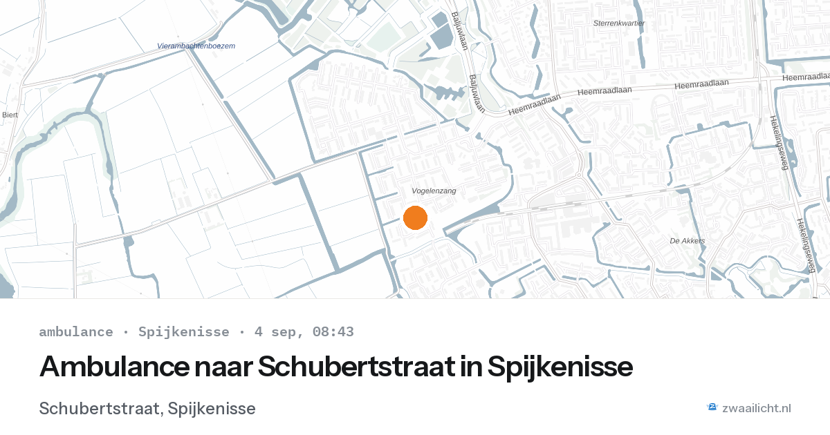 Ambulance naar Schubertstraat in Spijkenisse — 4 sep 2026