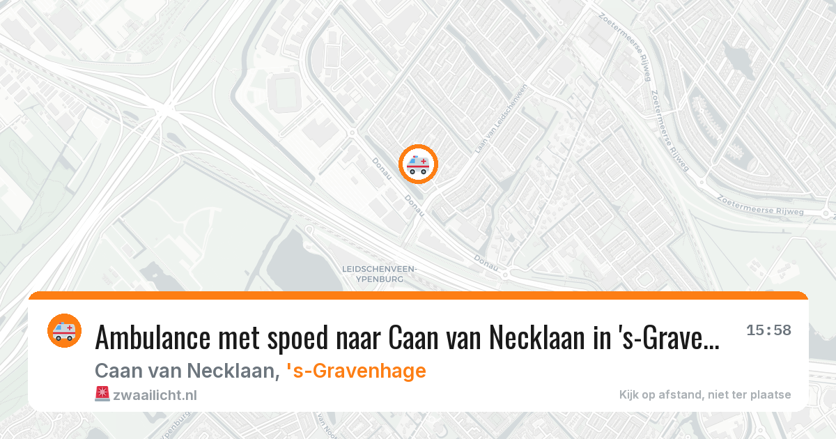Ambulance met spoed naar Caan van Necklaan in 's-Gravenhage — 21 jun 2026