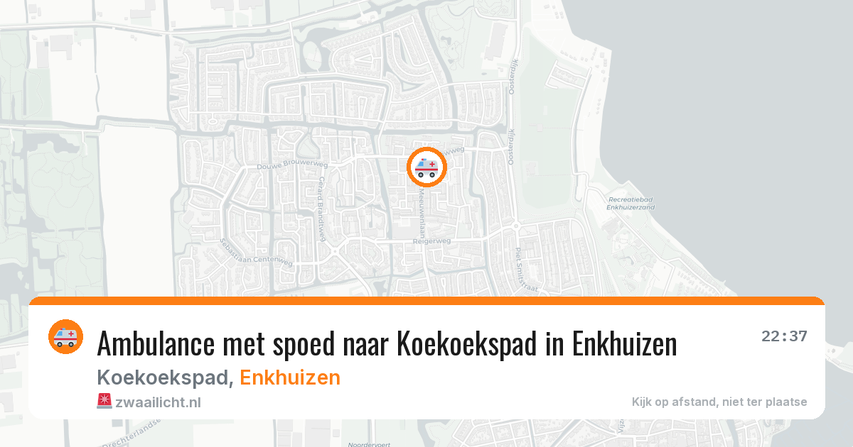 Ambulance met spoed naar Koekoekspad in Enkhuizen — 30 mei 2026