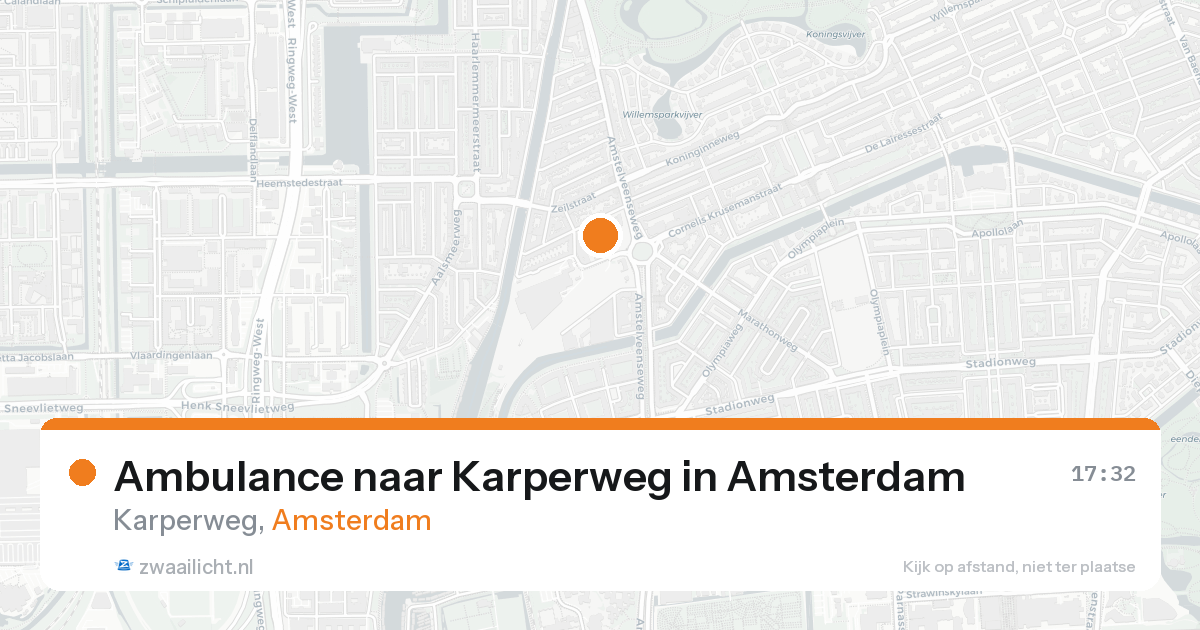 Ambulance naar Karperweg in Amsterdam — 30 mei 2026