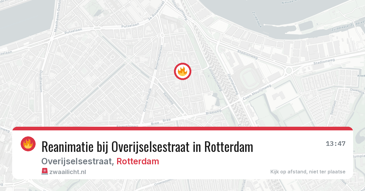 Reanimatie bij Overijselsestraat in Rotterdam — 5 aug 2026