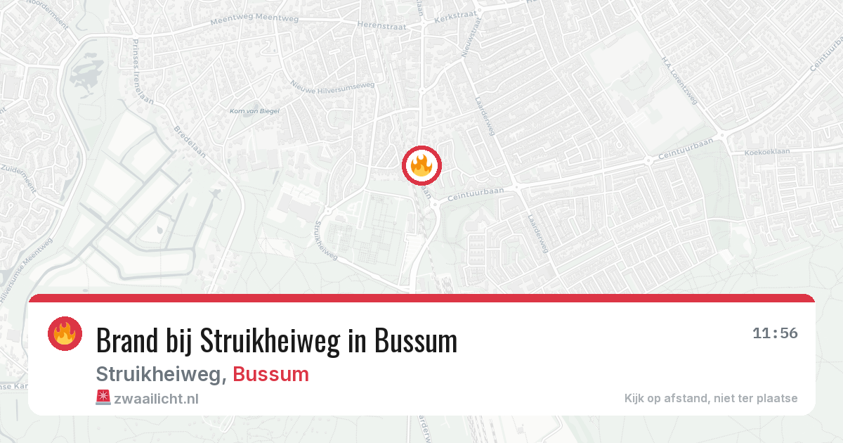 Brand bij Struikheiweg in Bussum — 26 jun 2026