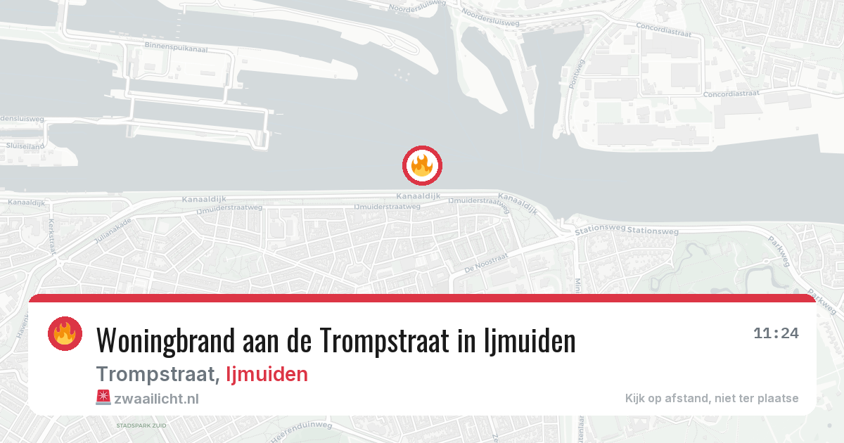 Woningbrand aan de Trompstraat in Ijmuiden — 25 apr 2026