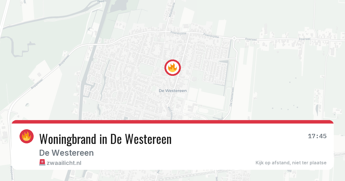 Woningbrand in De Westereen — 26 mei 2026
