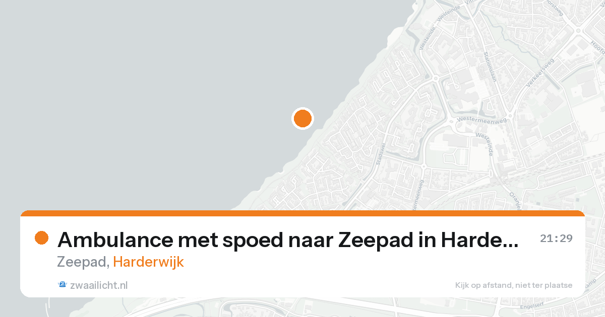 Ambulance met spoed naar Zeepad in Harderwijk — 21 aug 2026