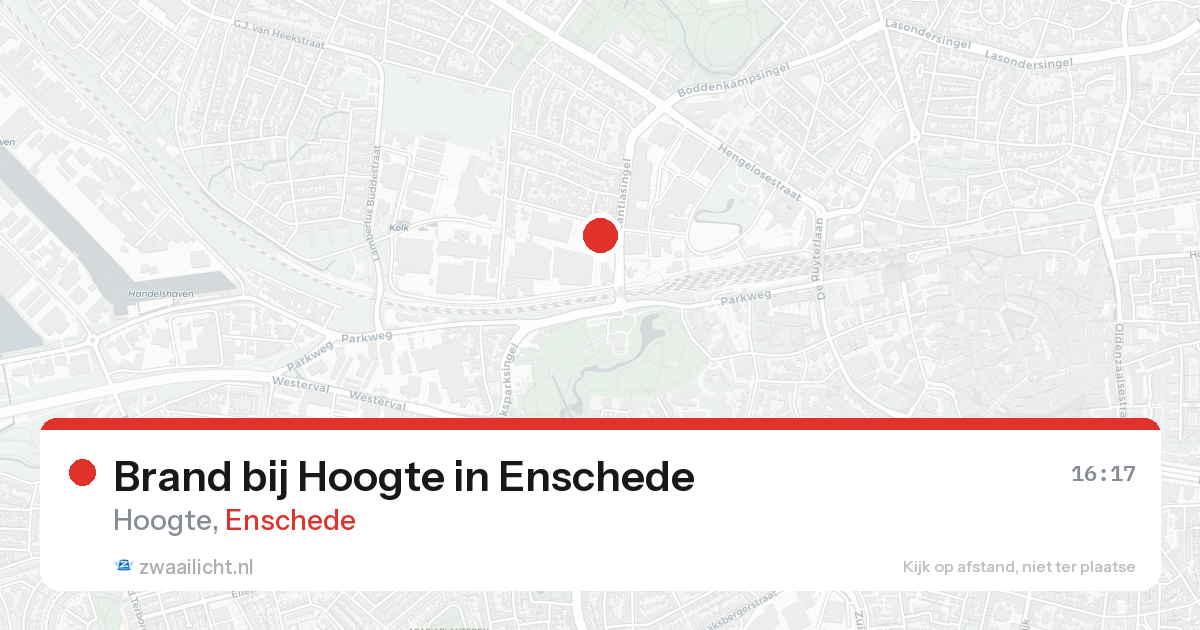 Brand bij Hoogte in Enschede — 19 aug 2026