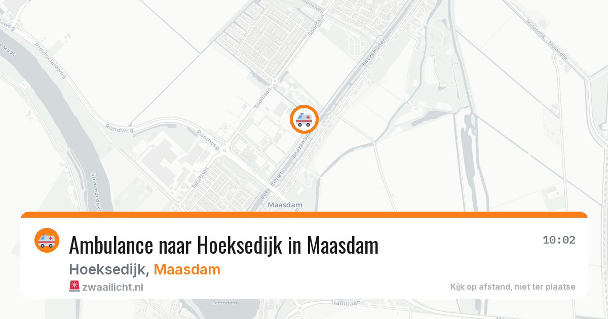 Ambulance naar Hoeksedijk in Maasdam — 11 aug 2026