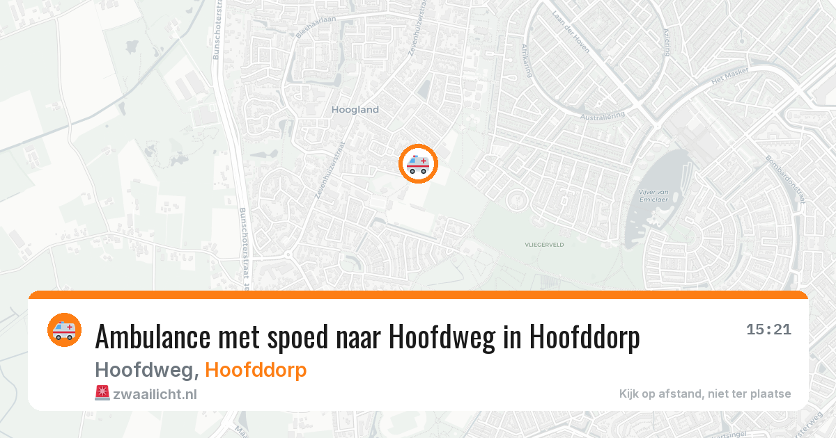 Ambulance met spoed naar Hoofdweg in Hoofddorp — 21 jan 2026