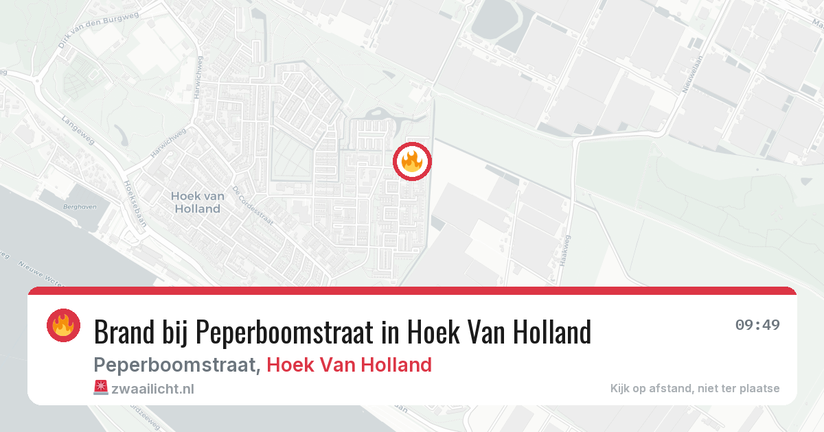 Brand bij Peperboomstraat in Hoek Van Holland — 24 jul 2026