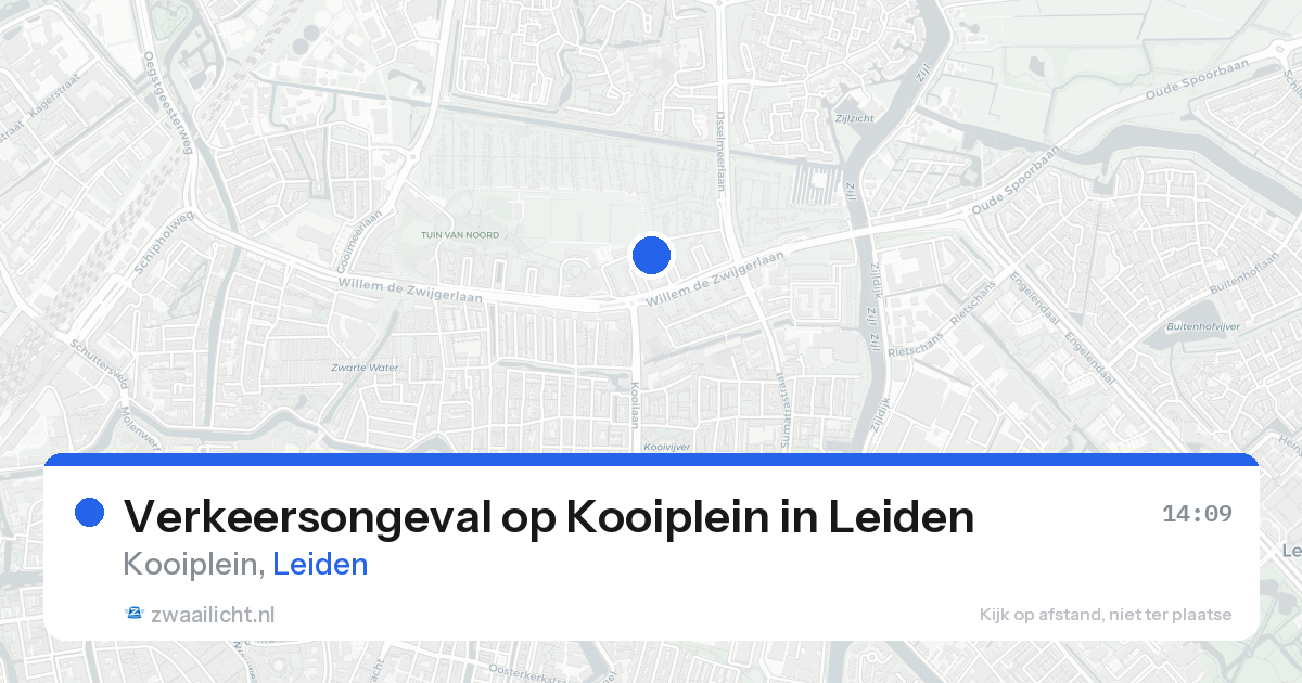 Verkeersongeval op Kooiplein in Leiden — 25 aug 2026