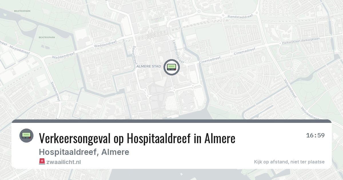 Verkeersongeval op Hospitaaldreef in Almere — 7 feb 2026