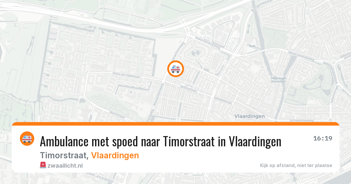 Ambulance met spoed naar Timorstraat in Vlaardingen — 18 mrt 2026