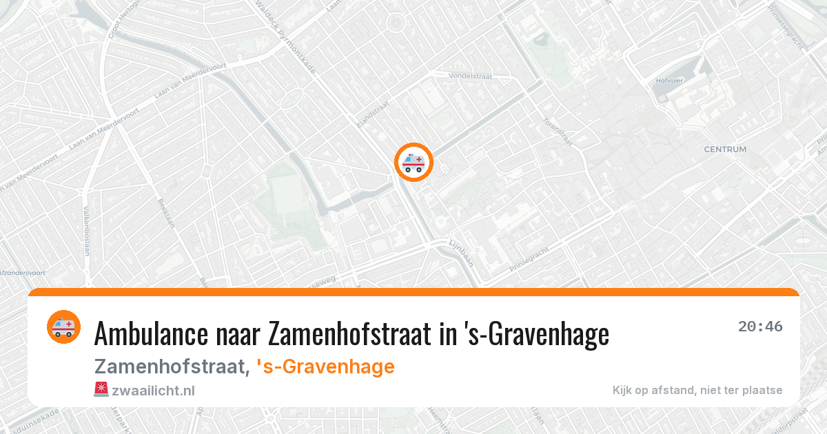Ambulance naar Zamenhofstraat in 's-Gravenhage — 5 mei 2026