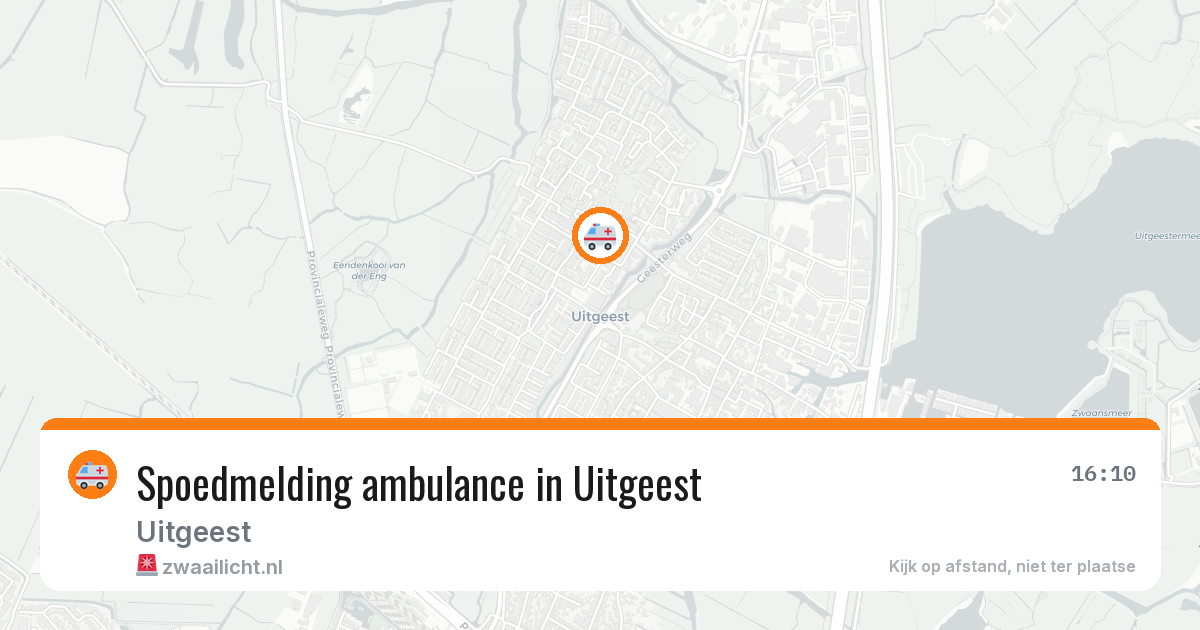 Spoedmelding ambulance in Uitgeest — 28 mei 2026