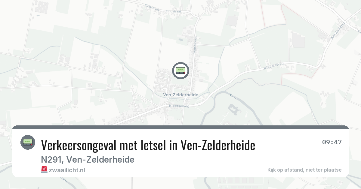 Verkeersongeval met letsel in Ven-Zelderheide — 1 jul 2026