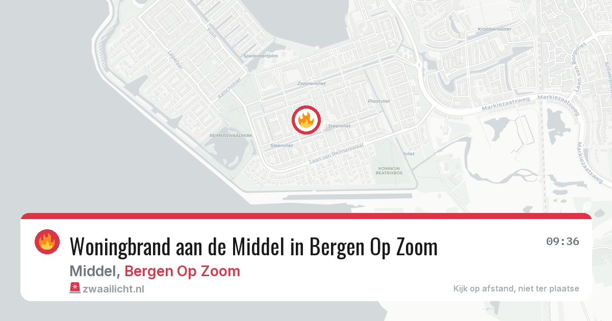 Woningbrand aan de Middel in Bergen Op Zoom — 2 mrt 2026