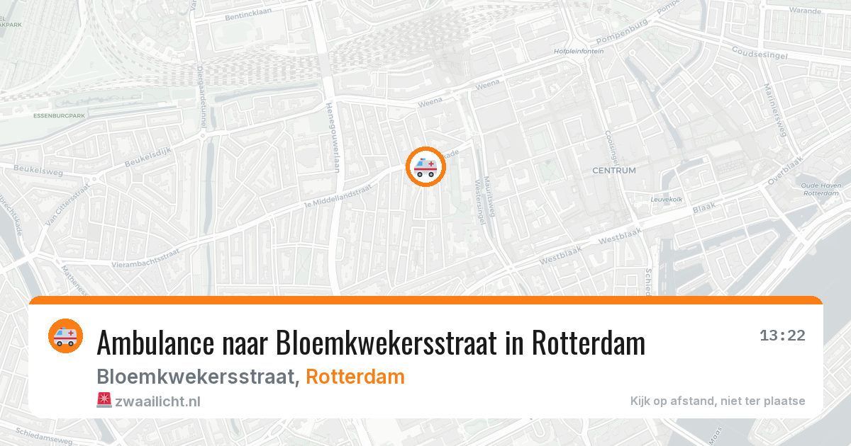 Ambulance naar Bloemkwekersstraat in Rotterdam — 24 jun 2026