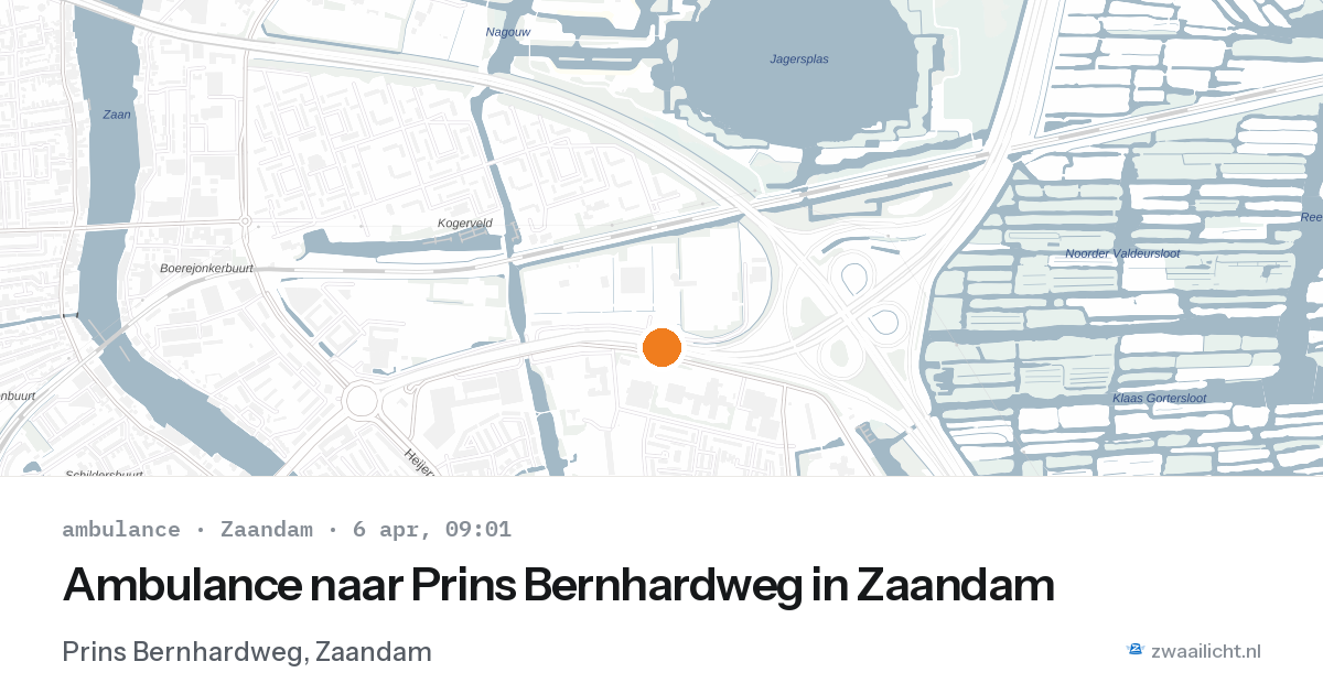 Ambulance naar Prins Bernhardweg in Zaandam — 6 apr 2026