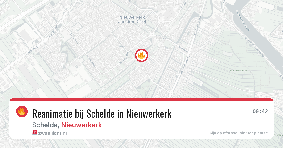 Reanimatie bij Schelde in Nieuwerkerk — 26 mrt 2026