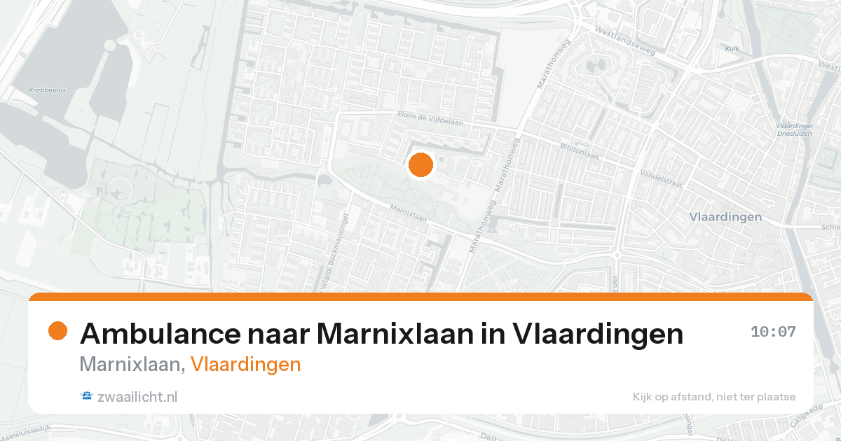 Ambulance naar Marnixlaan in Vlaardingen — 17 aug 2026