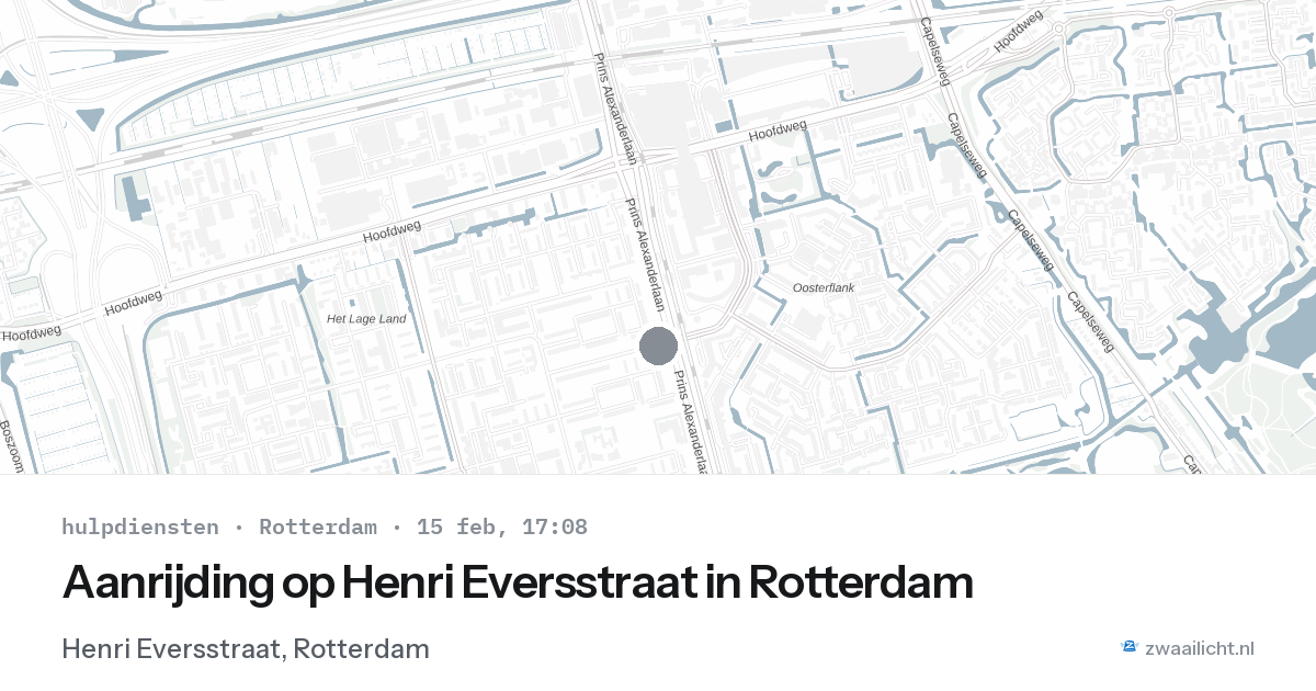 Aanrijding op Henri Eversstraat in Rotterdam — 15 feb 2026