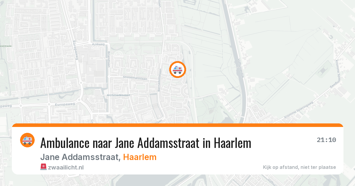 Ambulance naar Jane Addamsstraat in Haarlem — 13 jul 2026