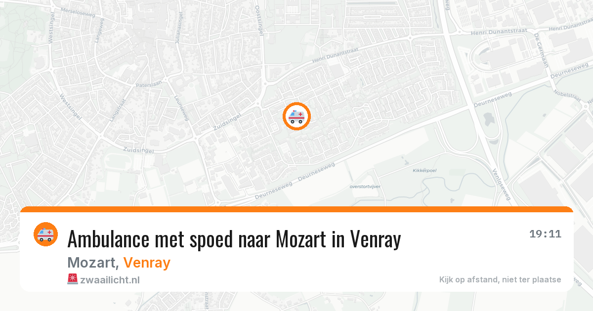 Ambulance met spoed naar Mozart in Venray — 8 mei 2026