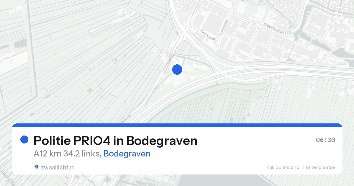 Politie PRIO4 in Bodegraven — 26 aug 2026 | 🚨 Zwaailicht.nl