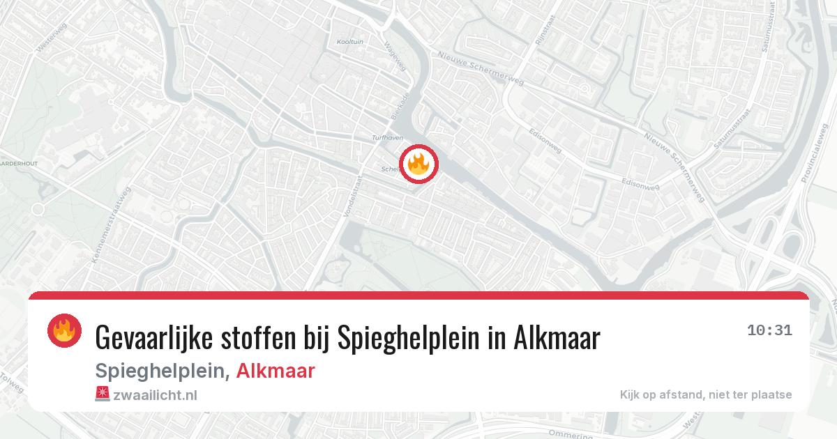 Gevaarlijke stoffen bij Spieghelplein in Alkmaar — 8 jun 2026
