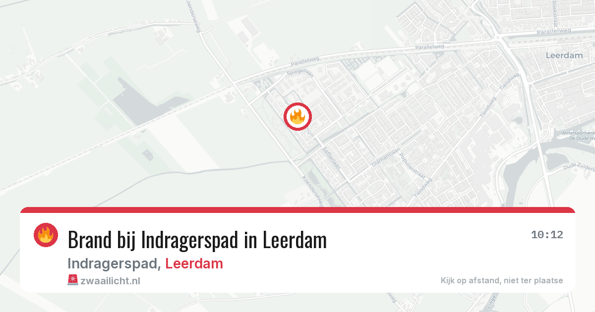 Brand bij Indragerspad in Leerdam — 11 jul 2026