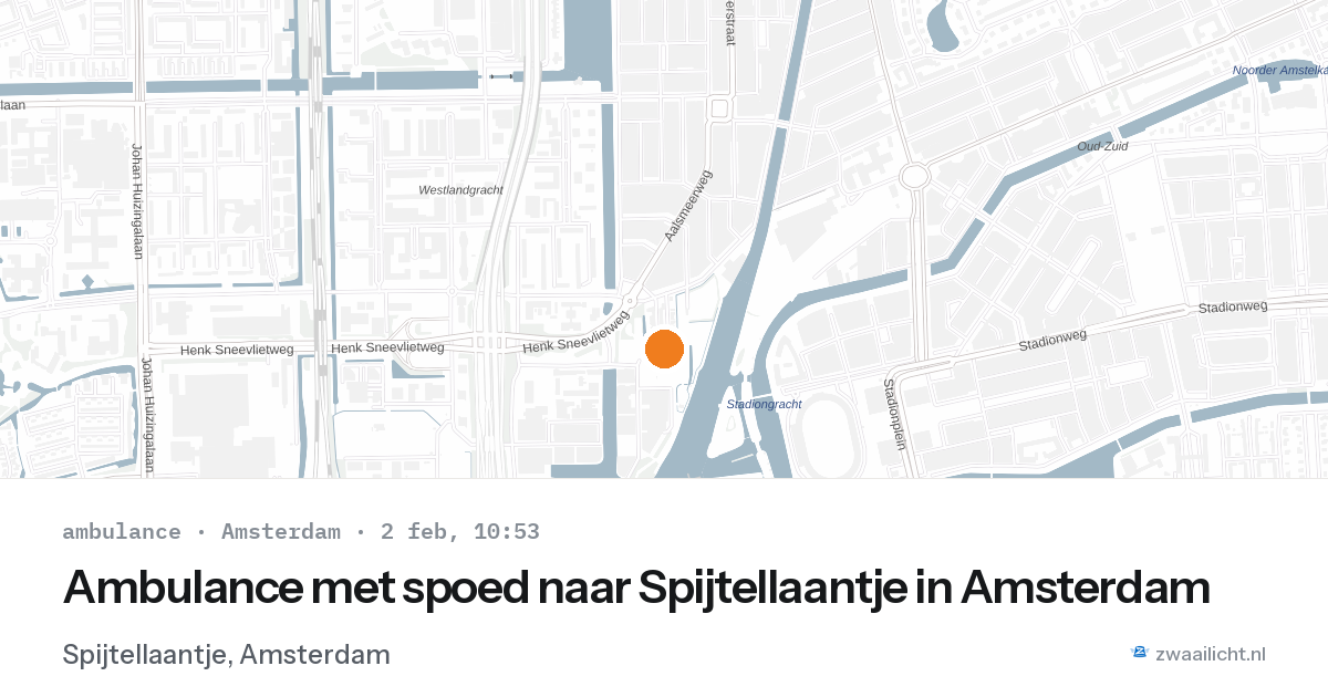 Ambulance met spoed naar Spijtellaantje in Amsterdam — 2 feb 2026