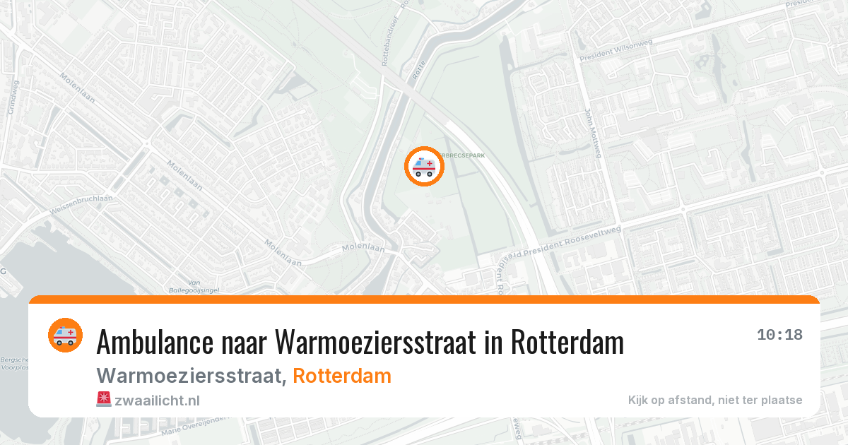 Ambulance naar Warmoeziersstraat in Rotterdam — 3 aug 2026