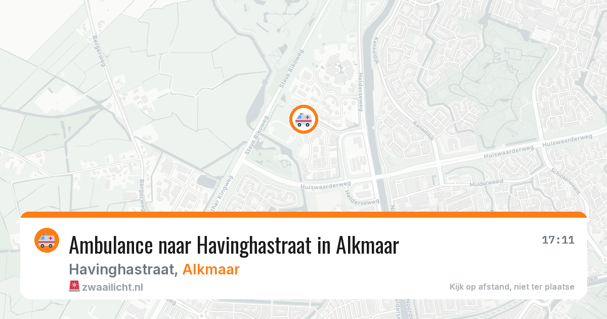 Ambulance naar Havinghastraat in Alkmaar — 25 mei 2026