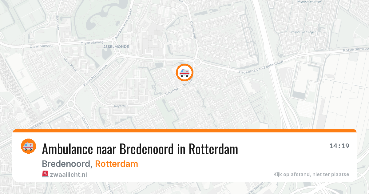 Ambulance naar Bredenoord in Rotterdam — 22 jun 2026
