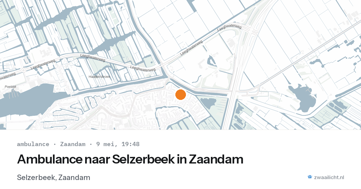 Ambulance naar Selzerbeek in Zaandam — 9 mei 2026