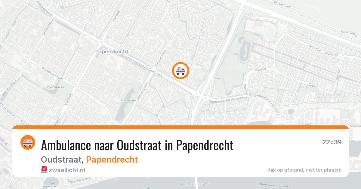 Ambulance naar Oudstraat in Papendrecht — 8 apr 2026
