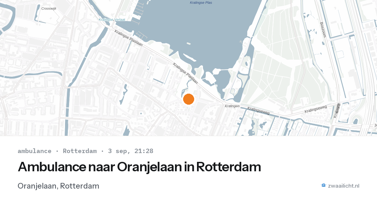 Ambulance naar Oranjelaan in Rotterdam — 3 sep 2026