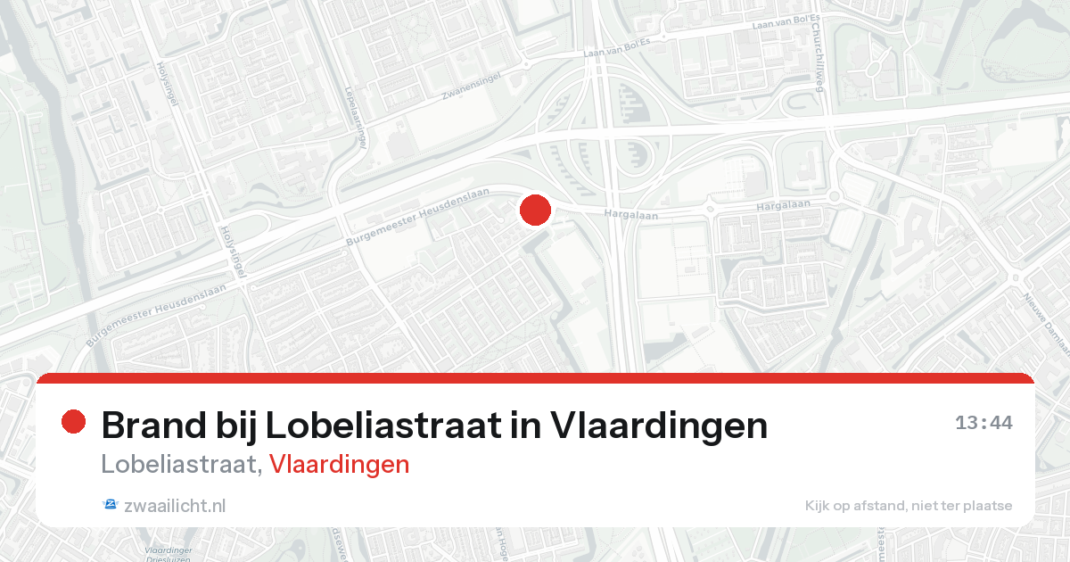 Brand bij Lobeliastraat in Vlaardingen — 18 aug 2026