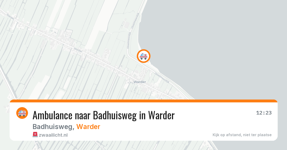 Ambulance naar Badhuisweg in Warder — 23 apr 2026