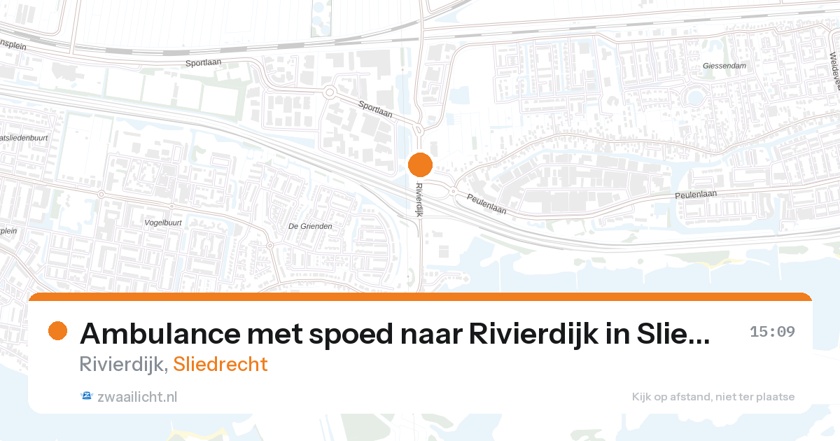 Ambulance met spoed naar Rivierdijk in Sliedrecht — 4 mei 2026
