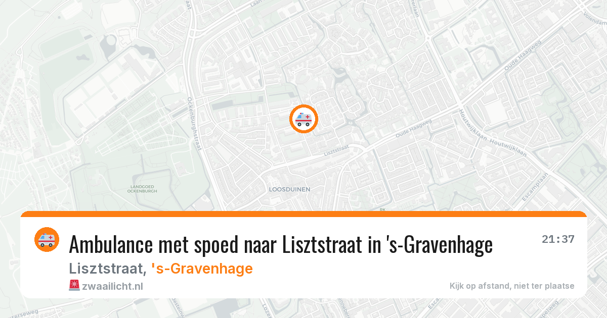 Ambulance met spoed naar Lisztstraat in 's-Gravenhage — 7 jul 2026