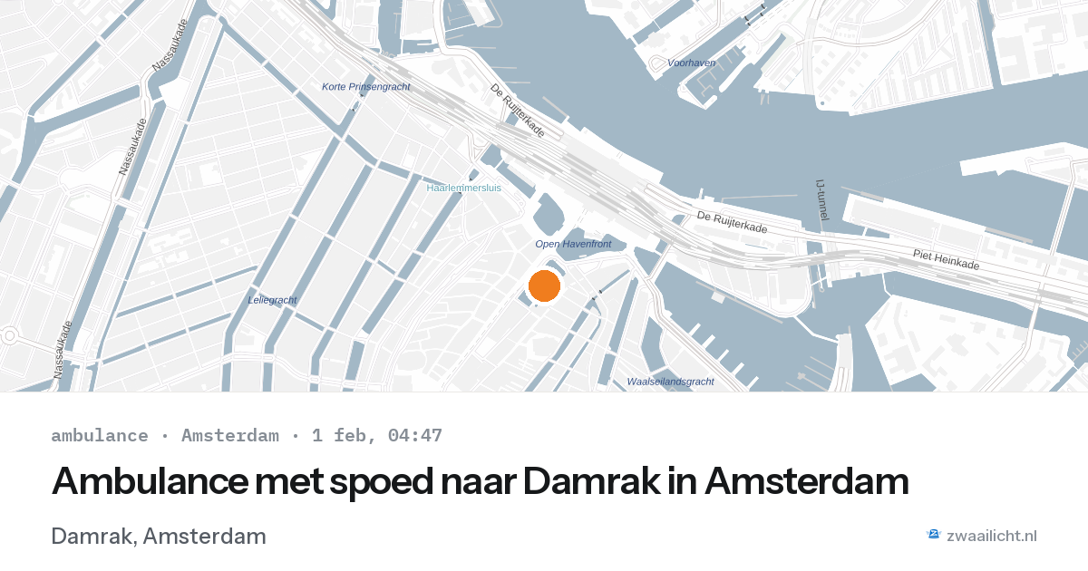 Ambulance met spoed naar Damrak in Amsterdam — 1 feb 2026
