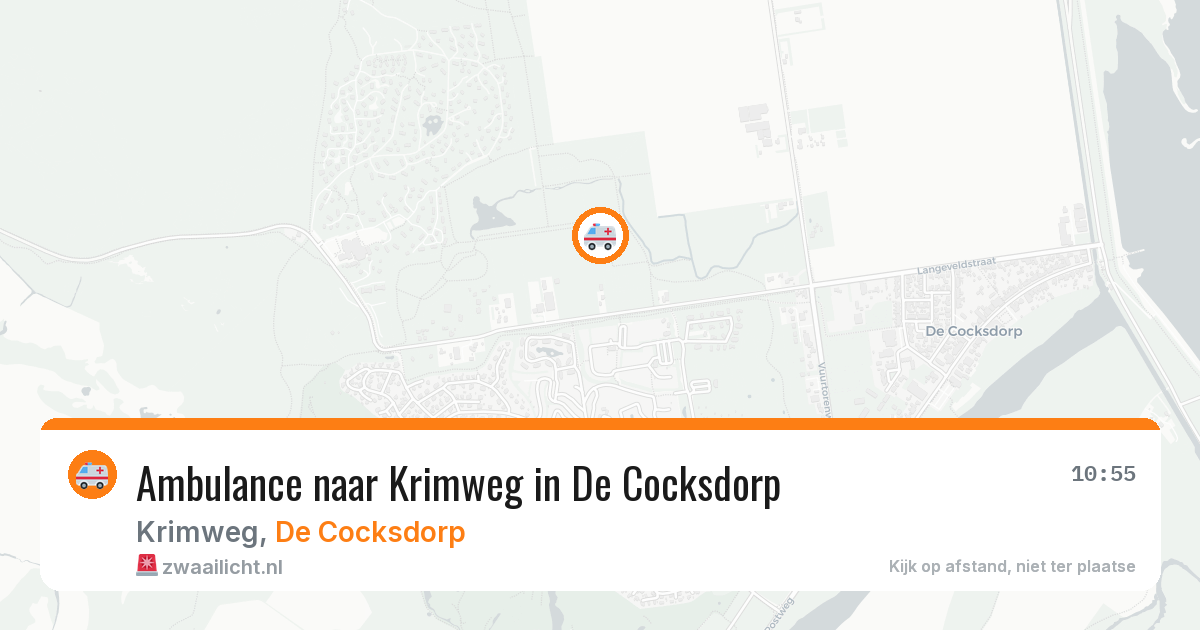 Ambulance naar Krimweg in De Cocksdorp — 29 jun 2026