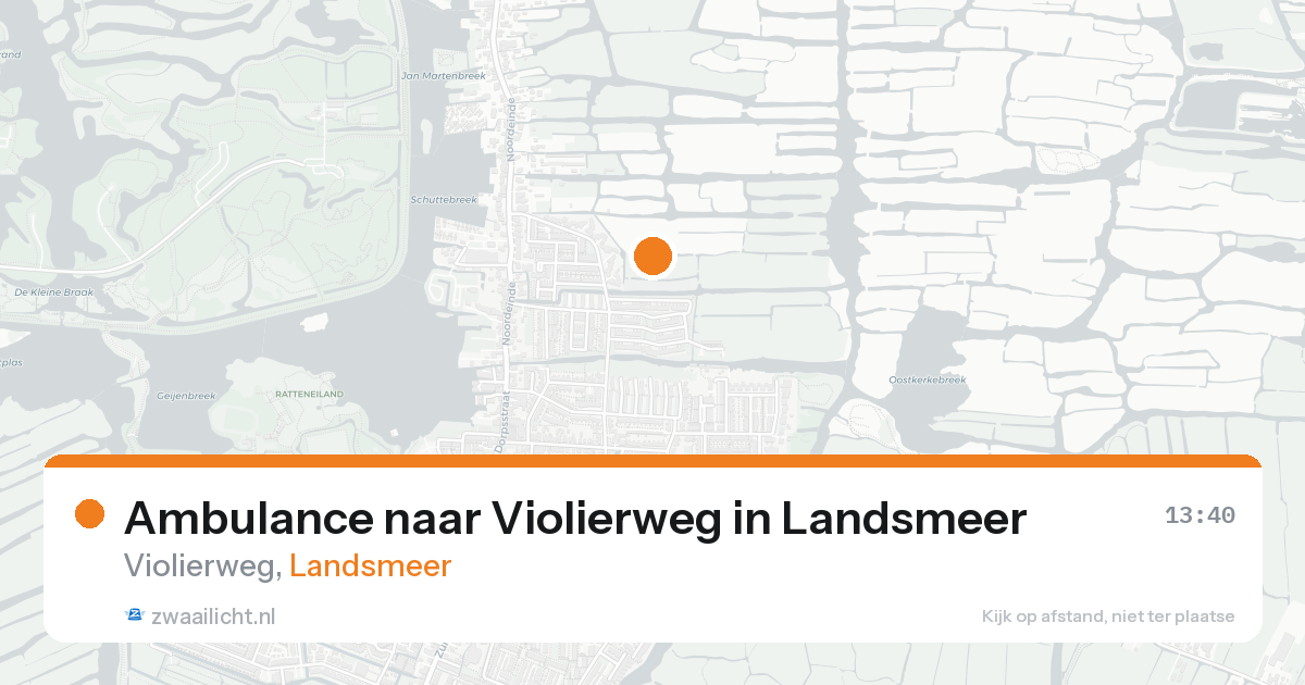 Ambulance naar Violierweg in Landsmeer — 19 mei 2026