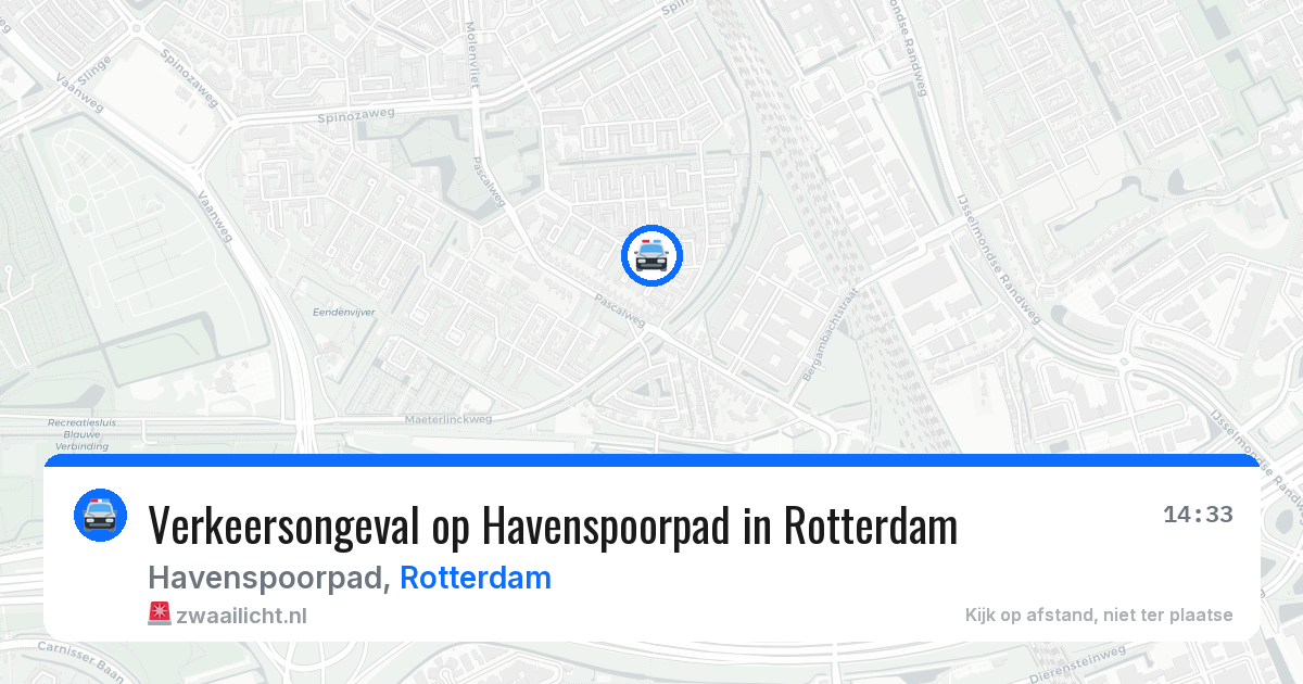 Verkeersongeval op Havenspoorpad in Rotterdam — 1 aug 2026